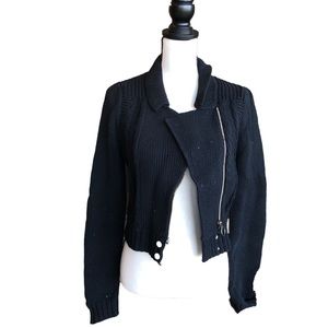 H&M black knit jacket